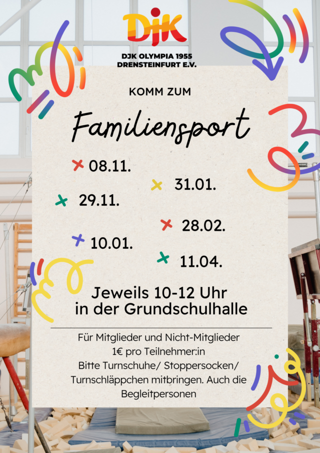 Es geht wieder los: Die neuen Familiensport-Termine sind da!
